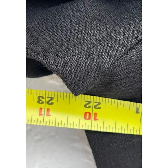 Richard Malcolm Womens Long Sleeve Linen Safari Embroidered Shirt Black Sz 16 - Picture 4 of 7